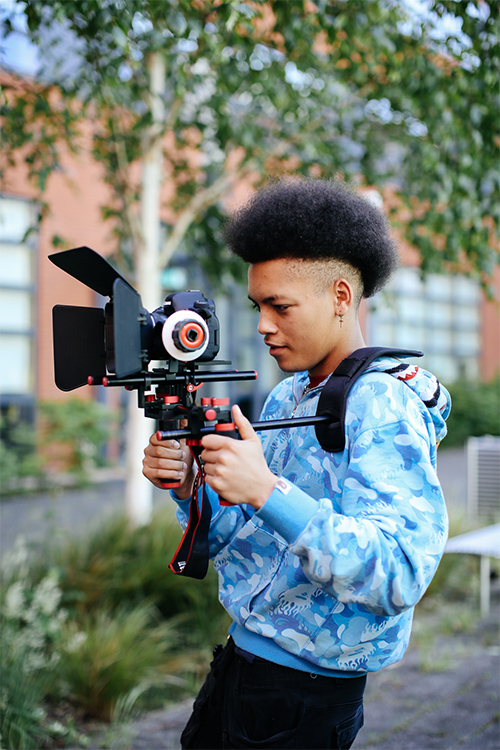 film and tv student filming