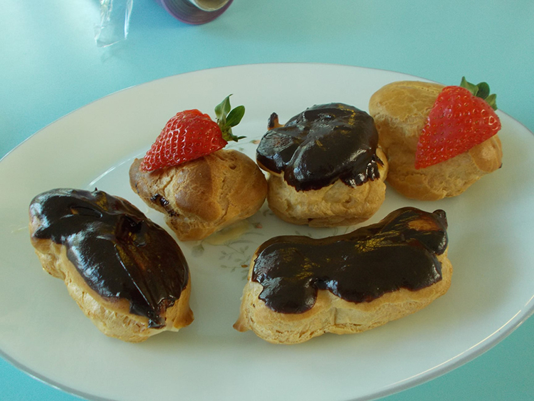 Plate of eclairs