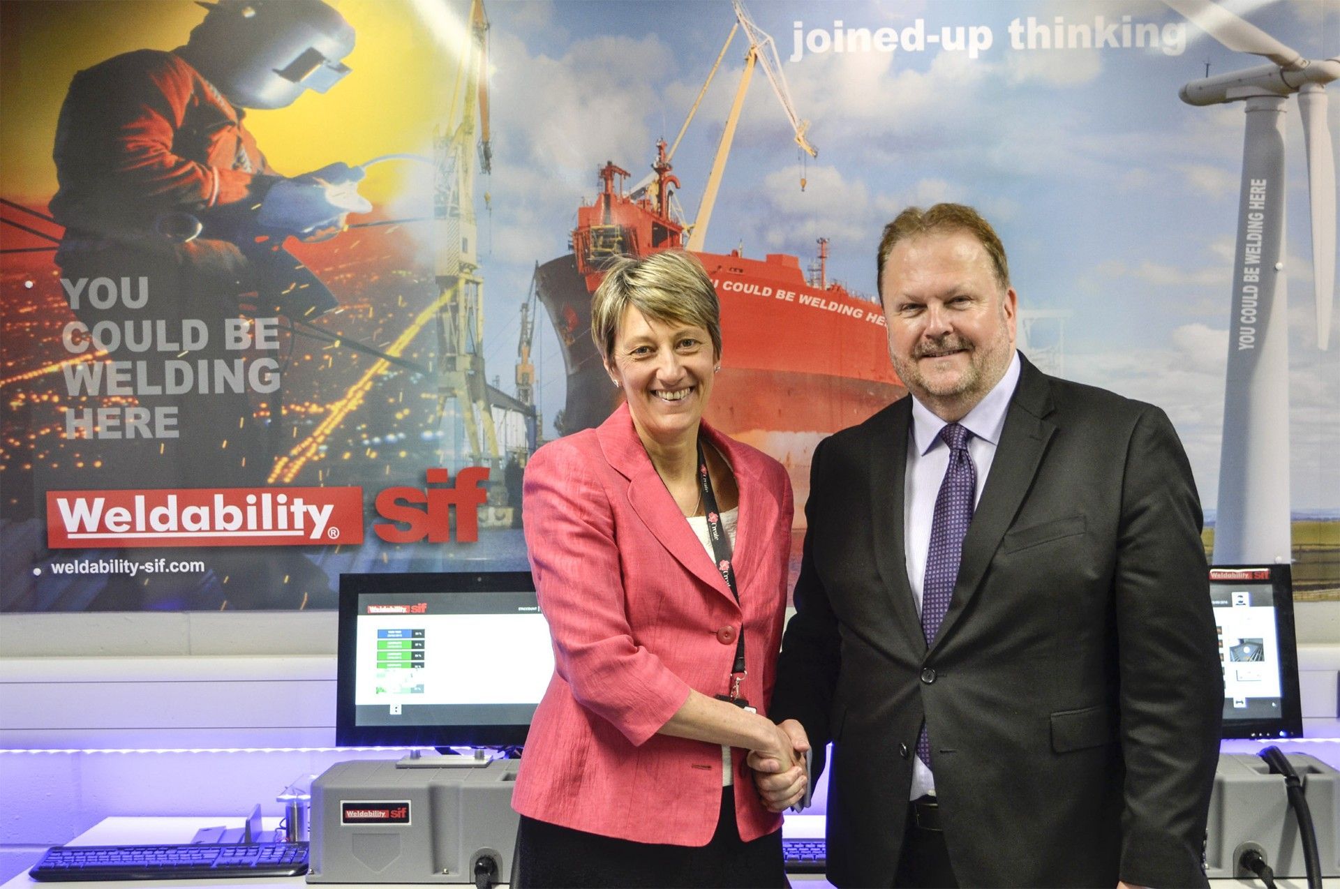 Gill Worgan CBE with Adrian Hawkins OBE