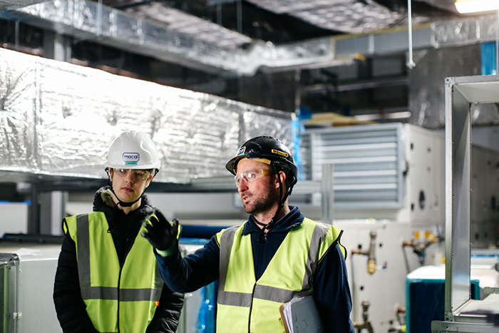 student on placement with employer