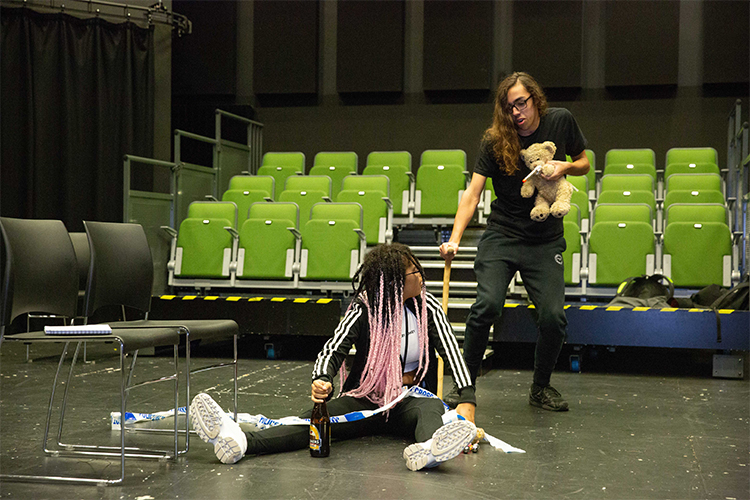 Students Acting on the floor