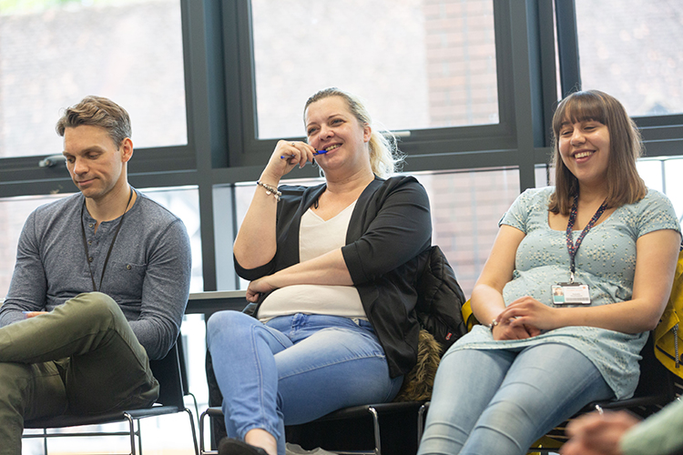 students sat in a group