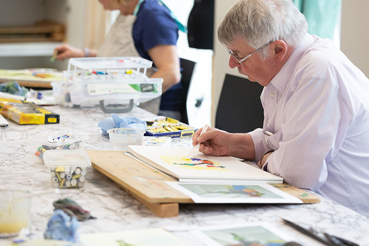 Man painting a picture
