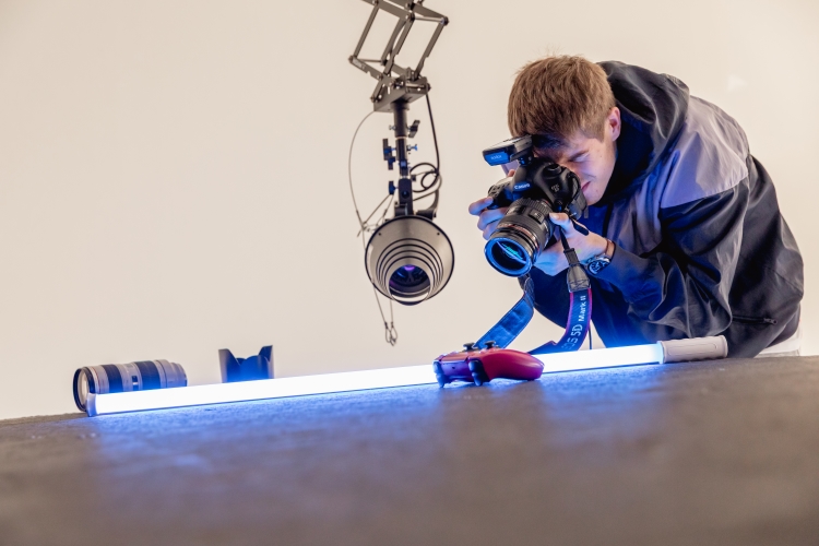 Student taking a photo