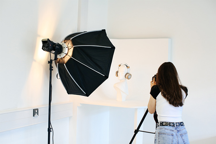 student photographing