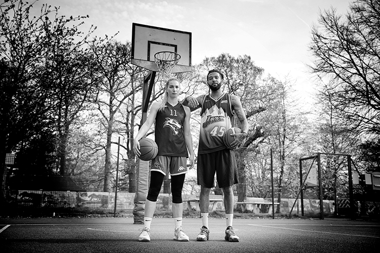 Student's photography of basketball players