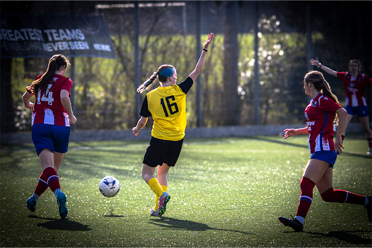 Footballer in a match