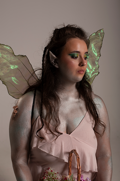 student with makeup