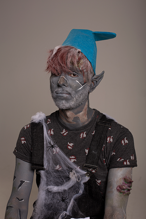 student with makeup on
