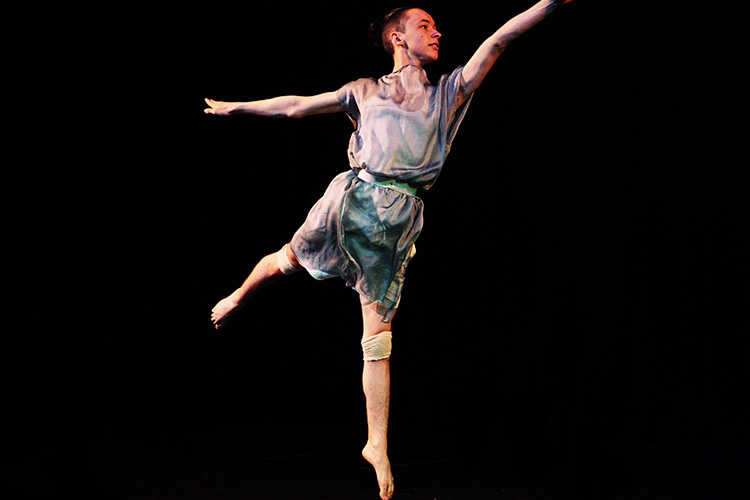 student dancing
