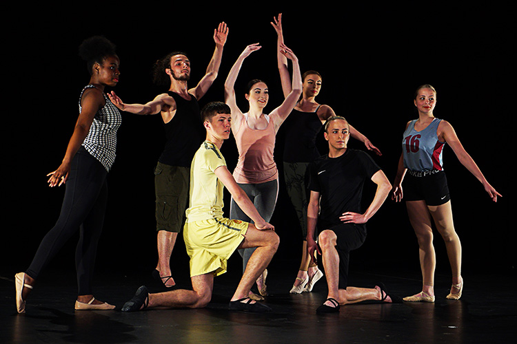 group of students dancing