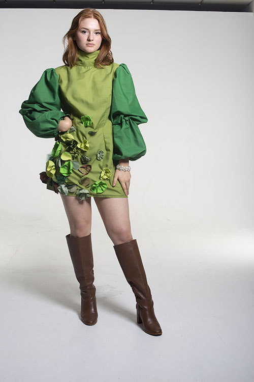 student modelling clothing