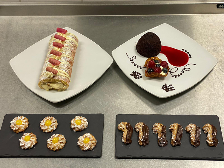 Desserts on a plate