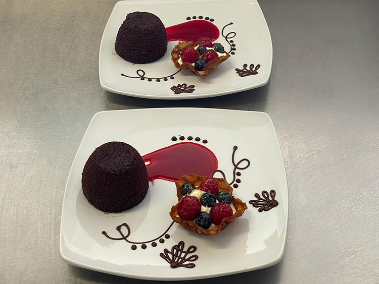 Desserts on a plate