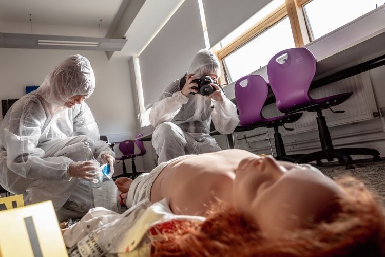 Student taking a photo