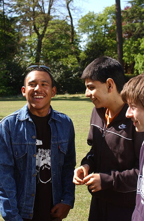 students stood together smiling