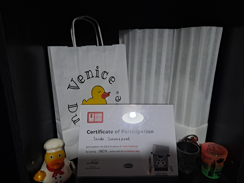 CombiGuru certificate and gifts