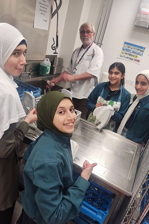 Chef Andy teaching the scouts