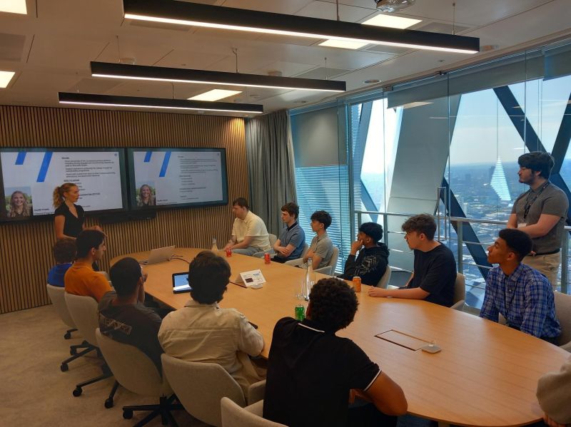 Group listening around a table